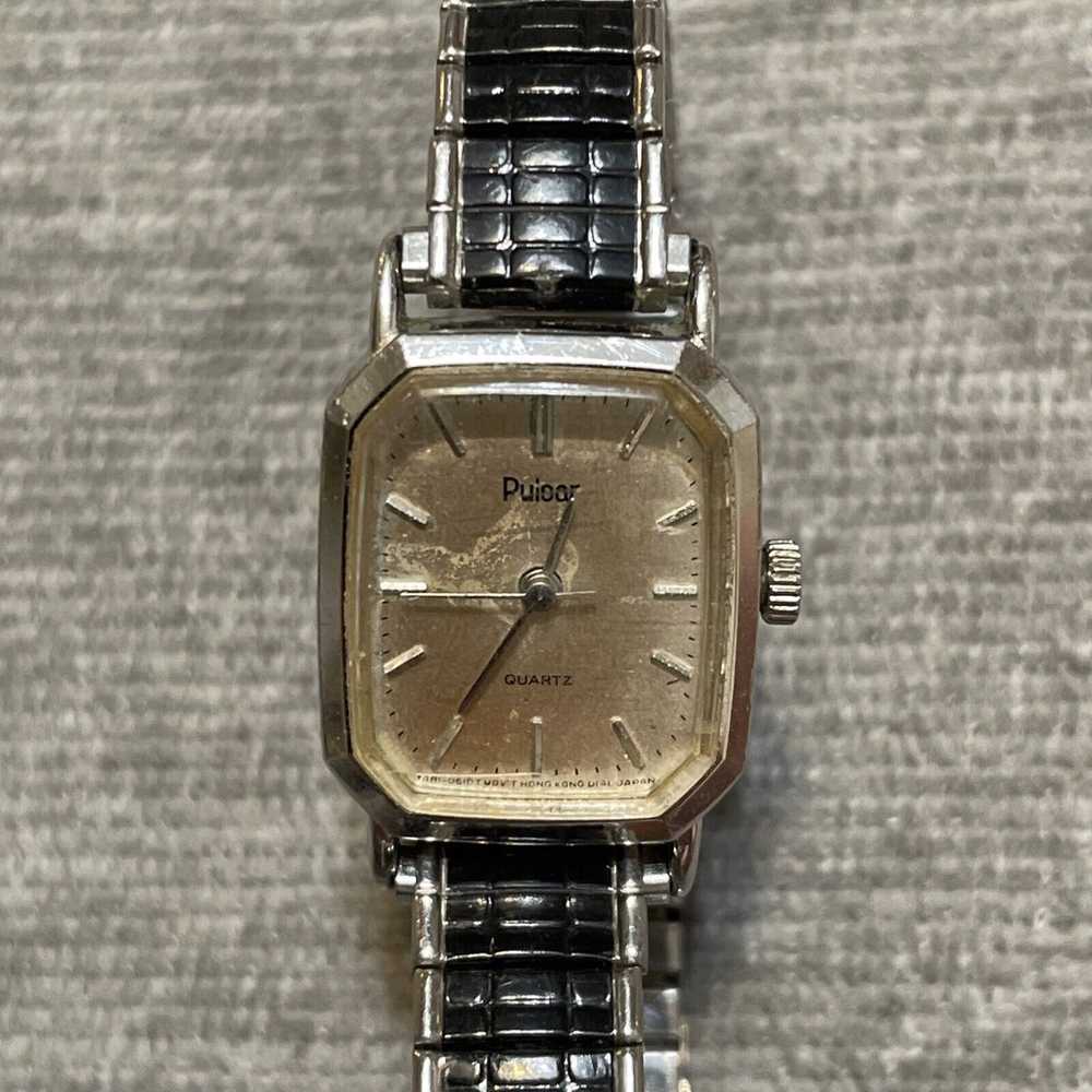 Vintage Ladies Pulsar Y481-5180 Silver Tone Quart… - image 7