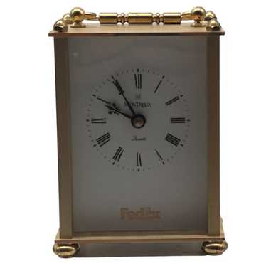 Brass Federal Express Fedex Carriage Clock By Mon… - image 1