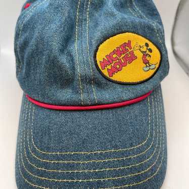 Vintage Disney Mickey Mouse Y2K Denim Blue Basebal