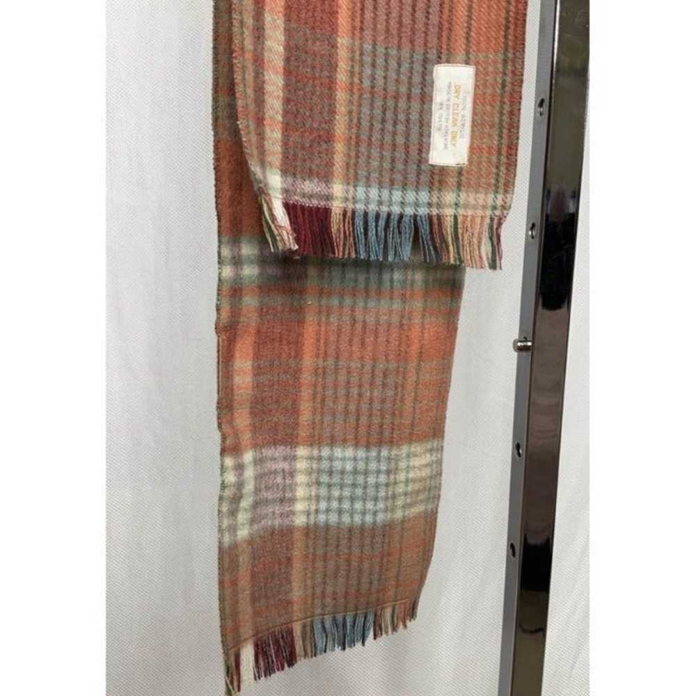 Vintage British Hong Kong Plaid Scarf Fa - image 1