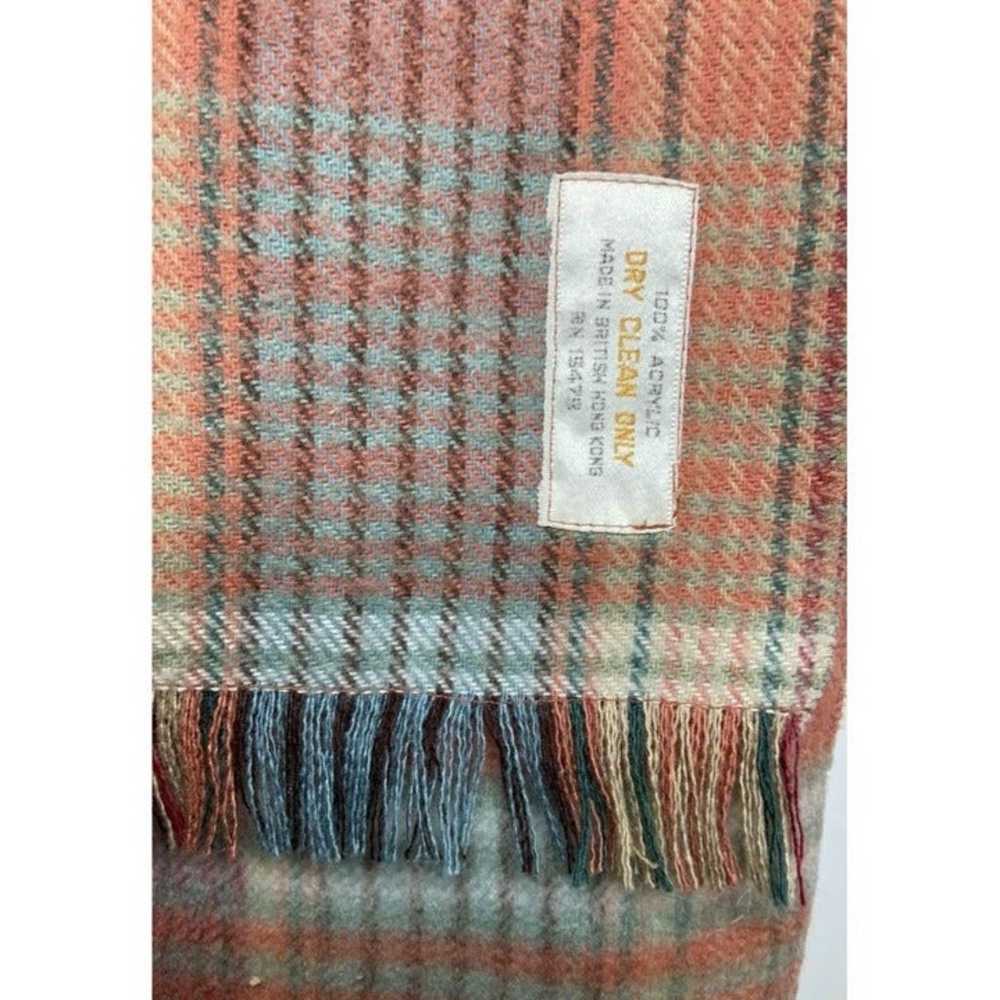 Vintage British Hong Kong Plaid Scarf Fa - image 2