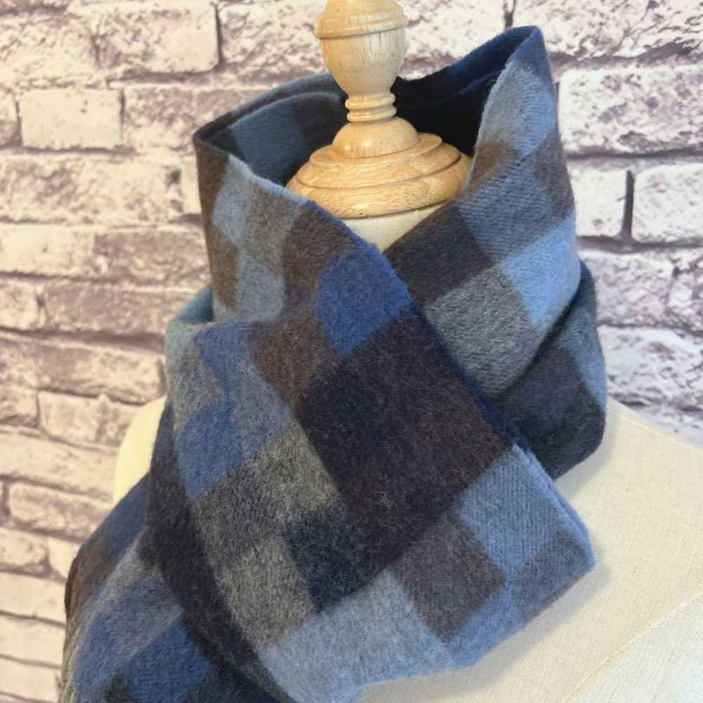 ☆ HILLTOP Muffler Wool Blue Angora Blend Unisex - image 3