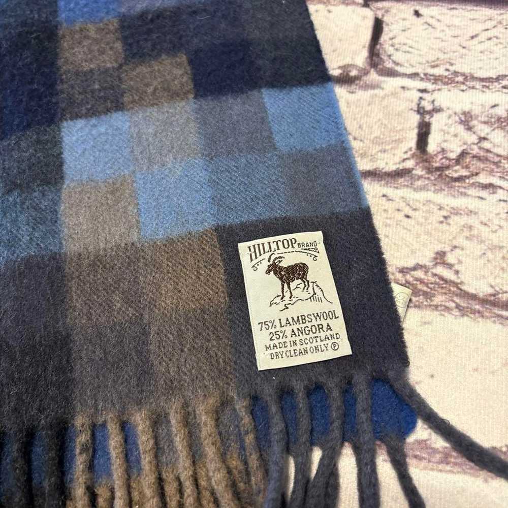 ☆ HILLTOP Muffler Wool Blue Angora Blend Unisex - image 4