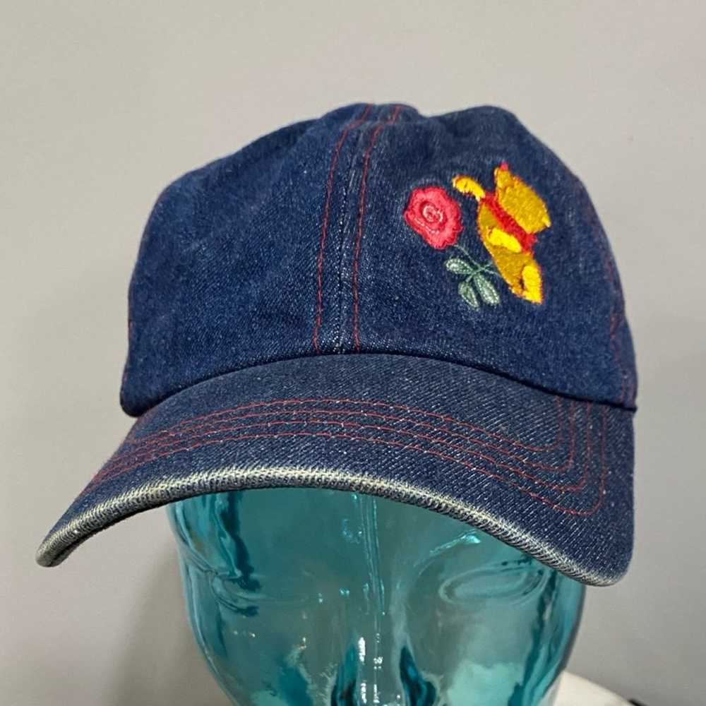 Vintage Winnie The Pooh Denim Hat Cap Strap Back Disney “Picked Just For You”