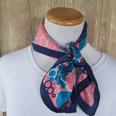 Vintage Pink and Blue Scarf - image 1