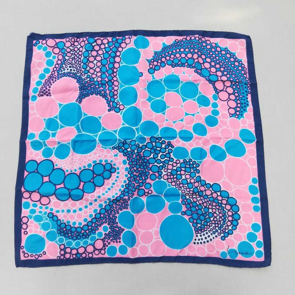 Vintage Pink and Blue Scarf - image 4