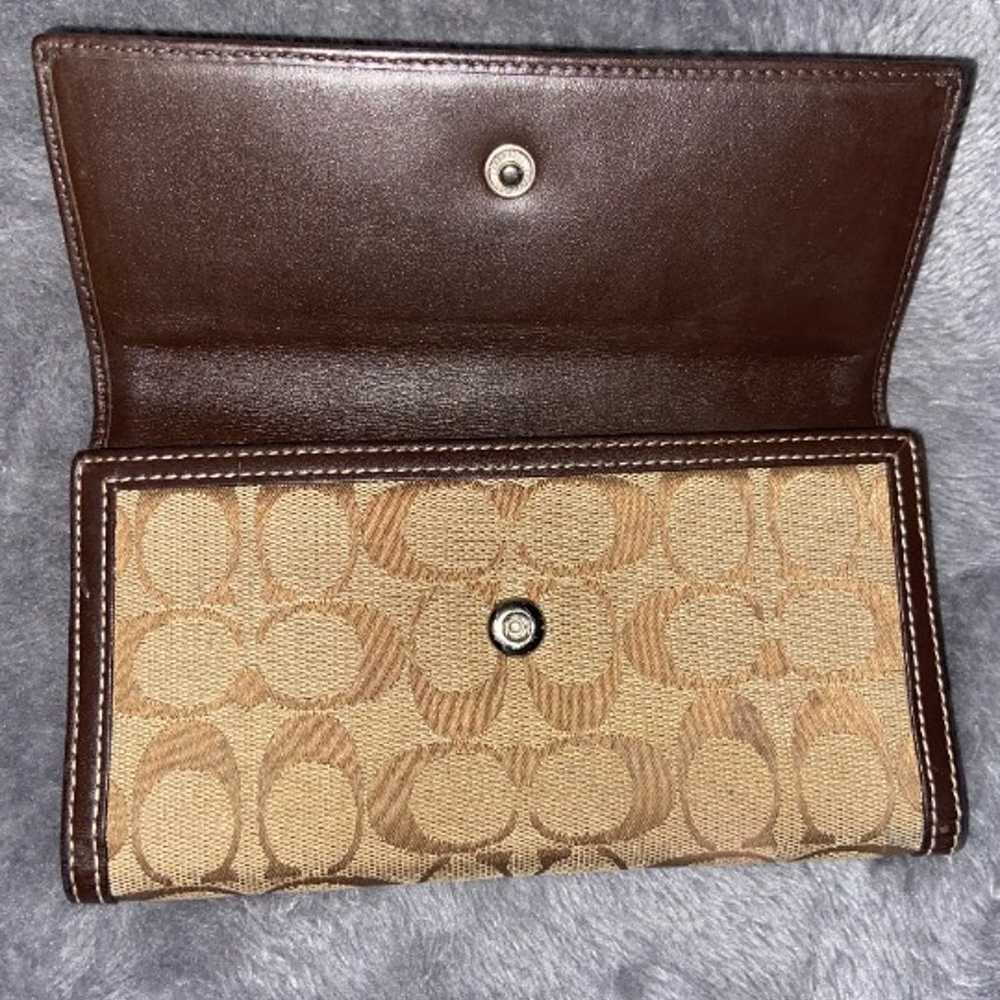 Coach vintage check book cover signature wallet - image 2