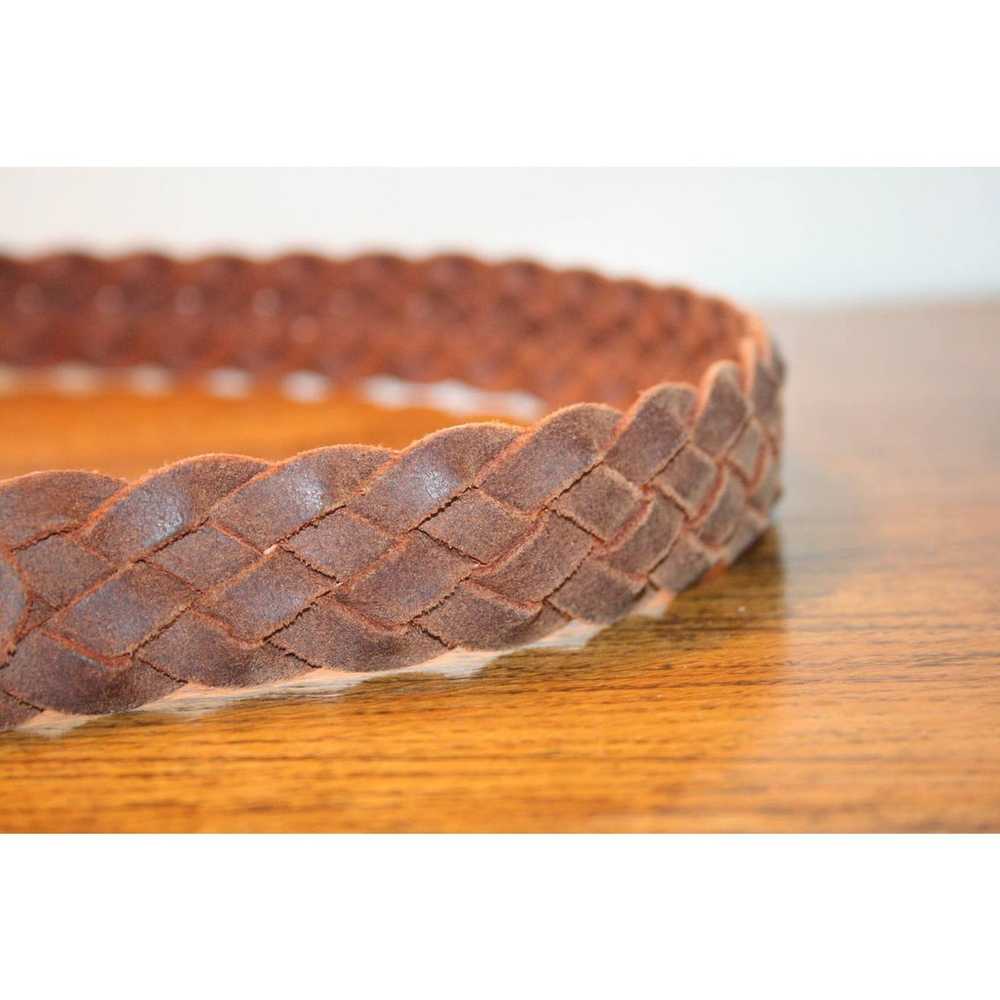 VINTAGE BRAIDED LEATHER Belt,brown leather belt,b… - image 6