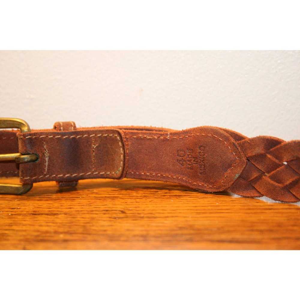 VINTAGE BRAIDED LEATHER Belt,brown leather belt,b… - image 7