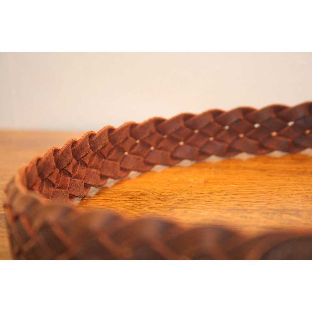 VINTAGE BRAIDED LEATHER Belt,brown leather belt,b… - image 9