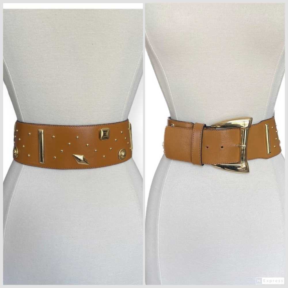 Vintage Leather Belt Tan Gold The Limited Small M… - image 1