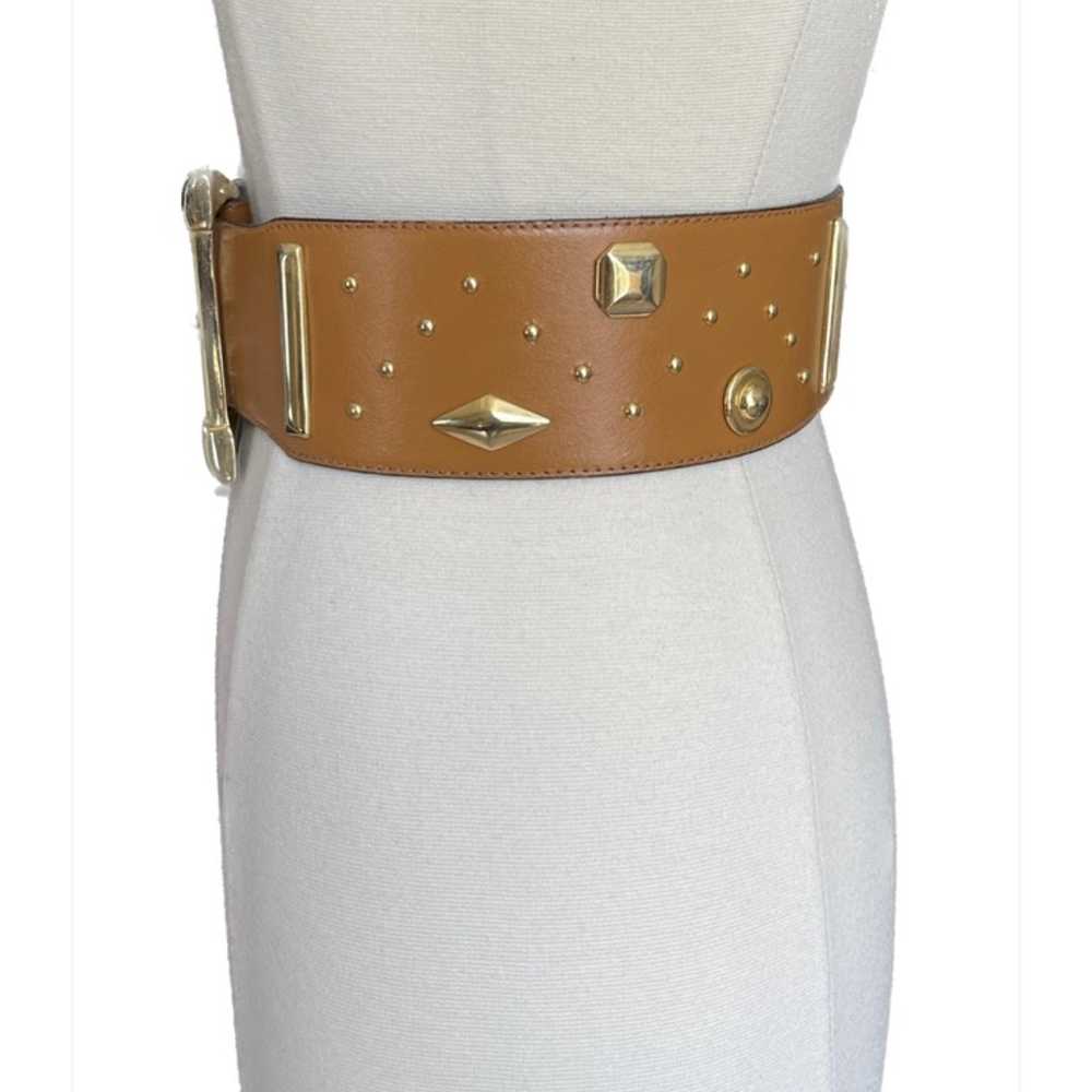 Vintage Leather Belt Tan Gold The Limited Small M… - image 7