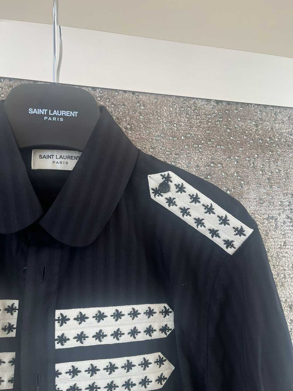 Saint Laurent Paris Officer Shirt in Black - image 3