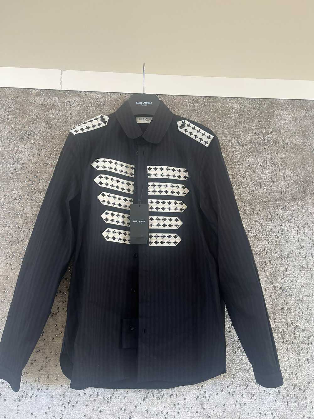 Saint Laurent Paris Officer Shirt in Black - image 5