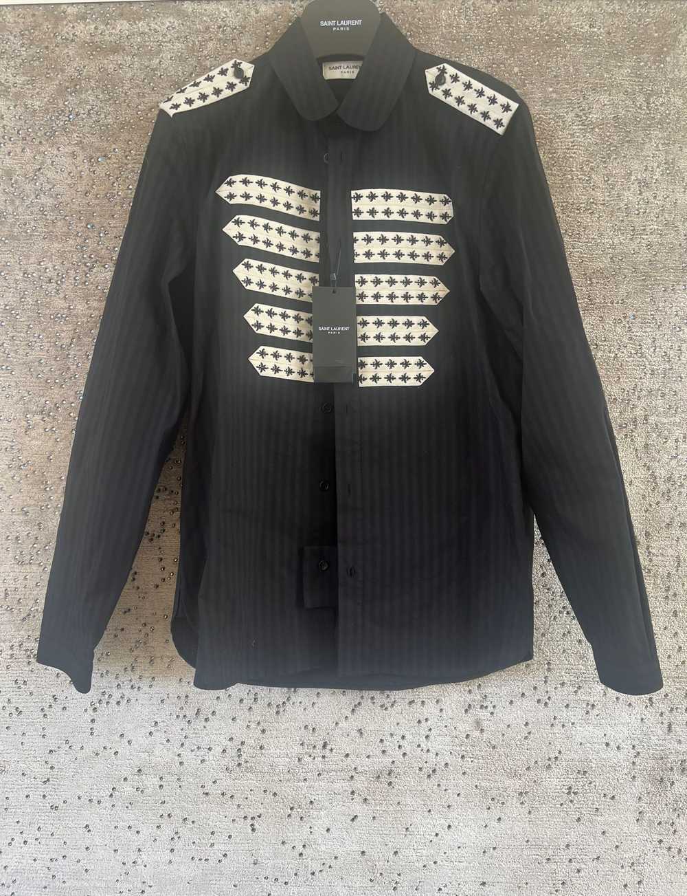 Saint Laurent Paris Officer Shirt in Black - image 7