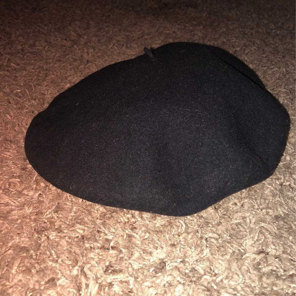 Vintage Black Wool Beret - image 1