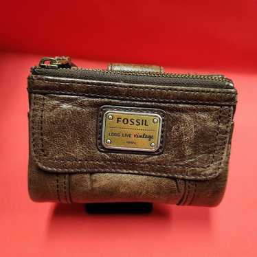 Fossil wallet long live vintage 100% leather - image 1