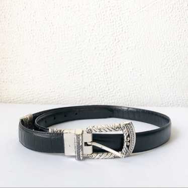 Vintage Brighton Black Leather Belt