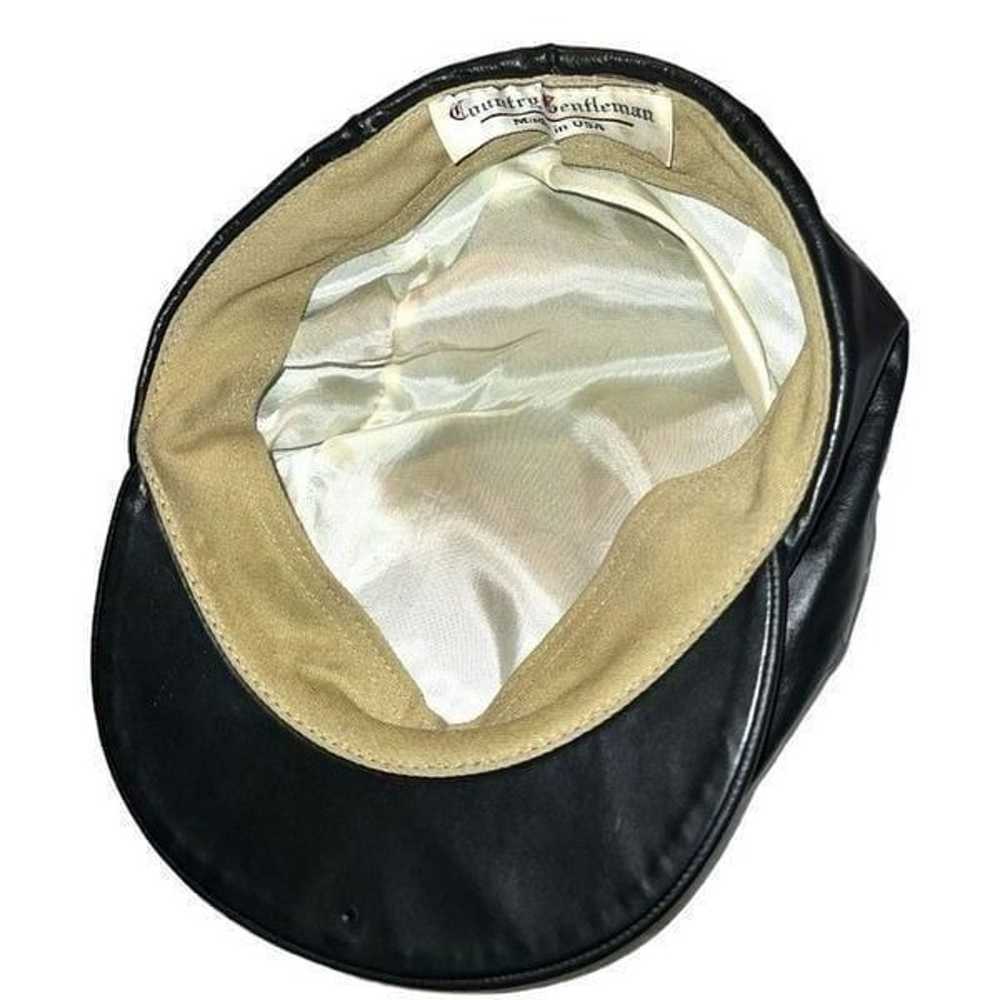 Vintage country gentleman black leather cap! Now … - image 8