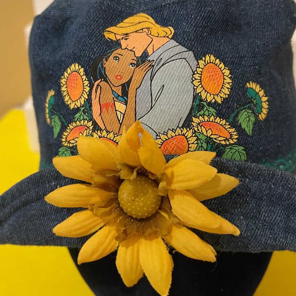 Vintage DISNEY Pocahontas Denim Bucket Hat with S… - image 5