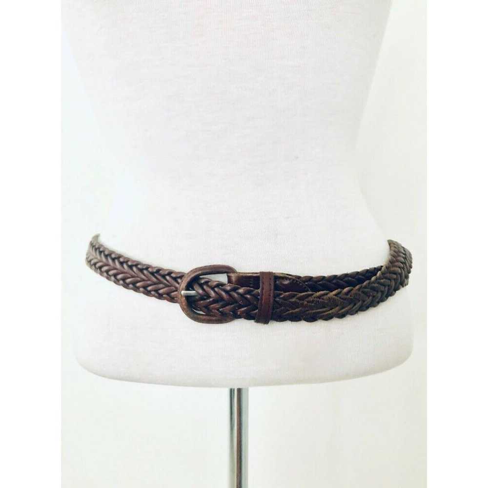 VTG Brown Herringbone Belt Sz L 46” - image 2