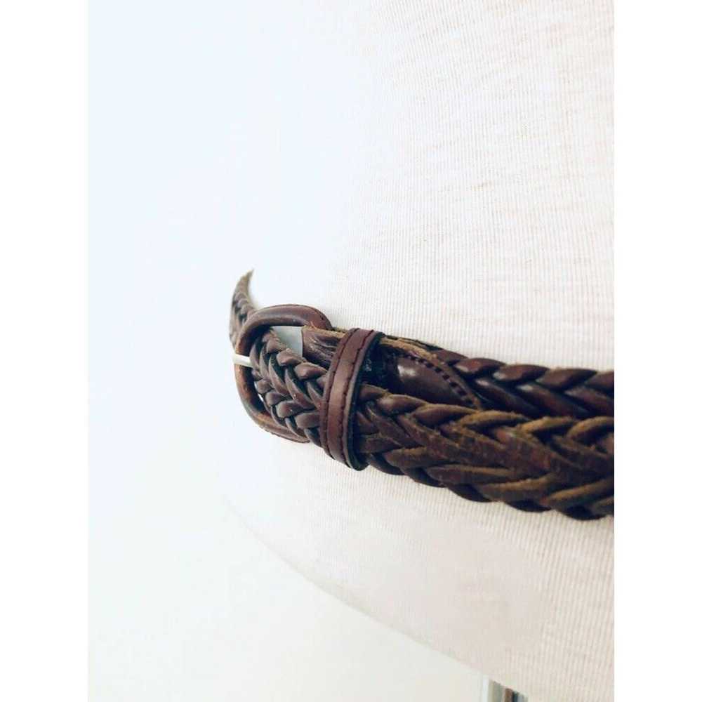 VTG Brown Herringbone Belt Sz L 46” - image 3