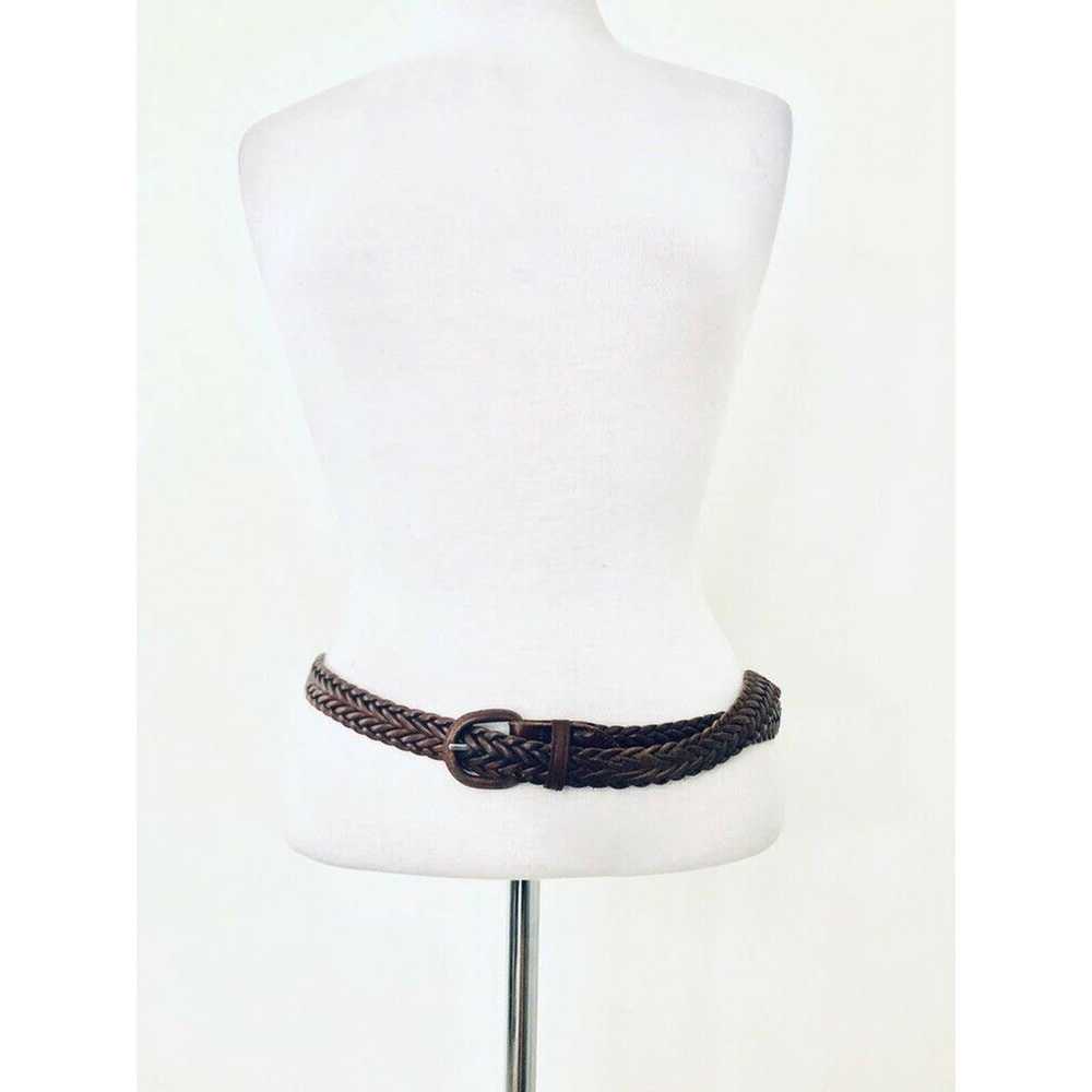 VTG Brown Herringbone Belt Sz L 46” - image 4