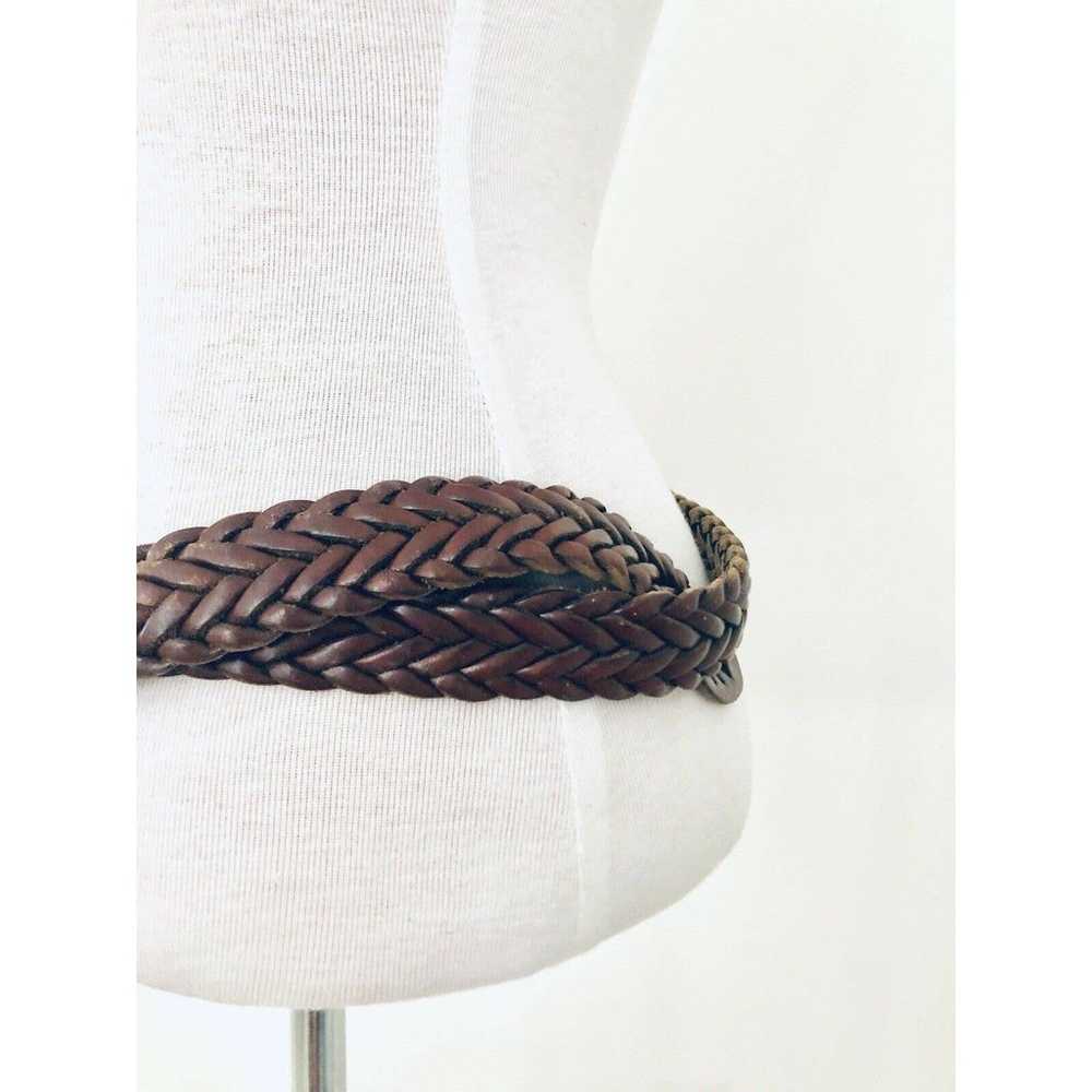 VTG Brown Herringbone Belt Sz L 46” - image 5