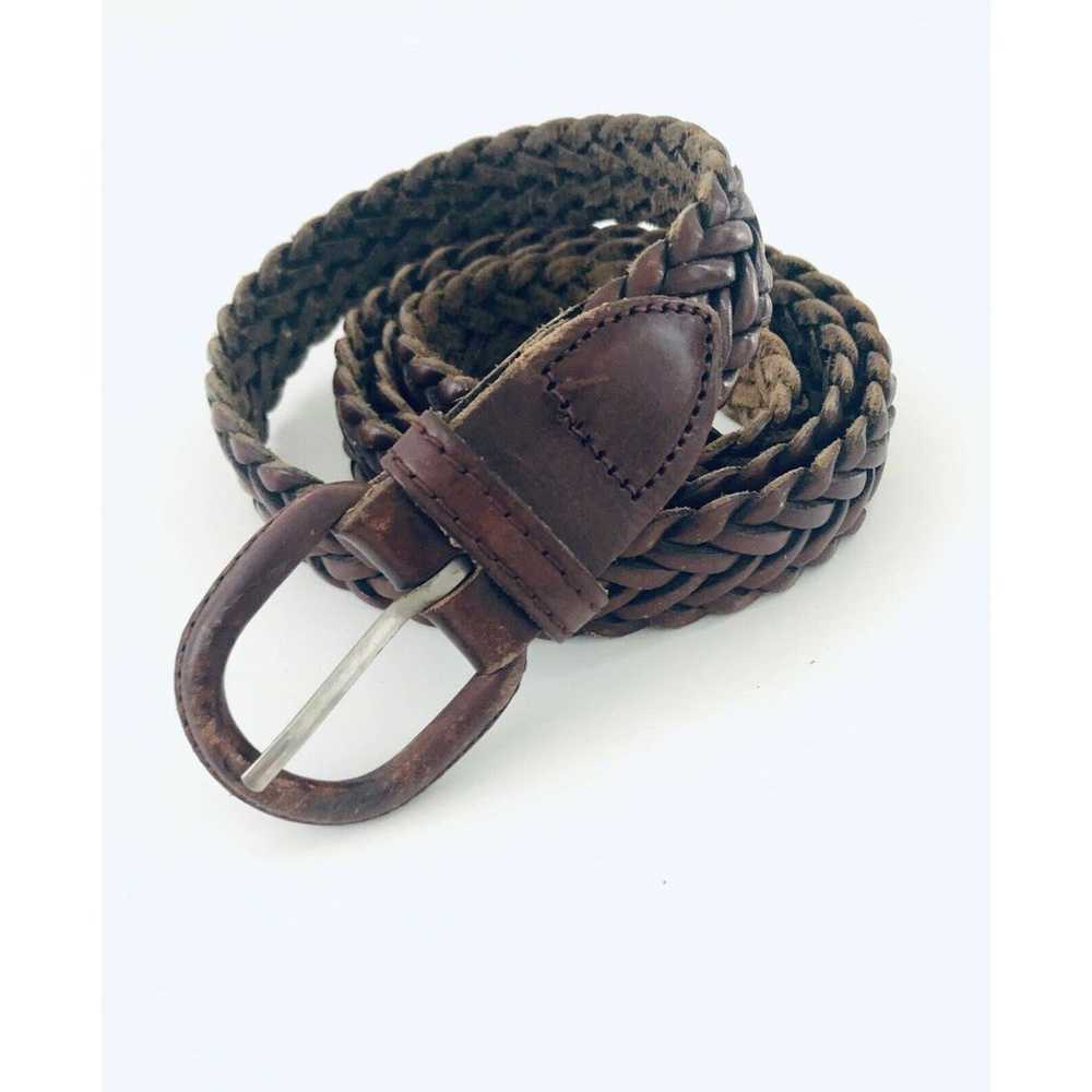 VTG Brown Herringbone Belt Sz L 46” - image 6