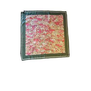 Echo Green Pink Floral Silk Chinon Vintage 1960s S