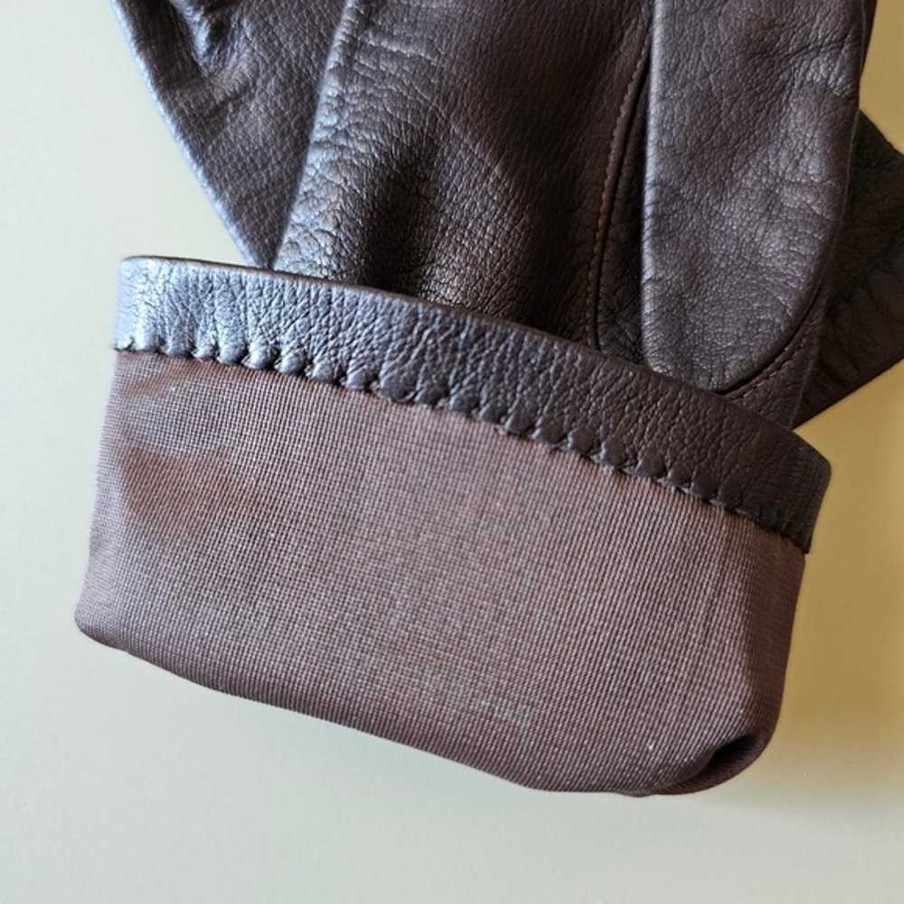 Vintage Brown Driving Gloves - Size 6.5 - image 3