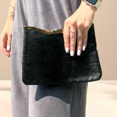 Vintage Leather Clutch Snakeskin - image 1