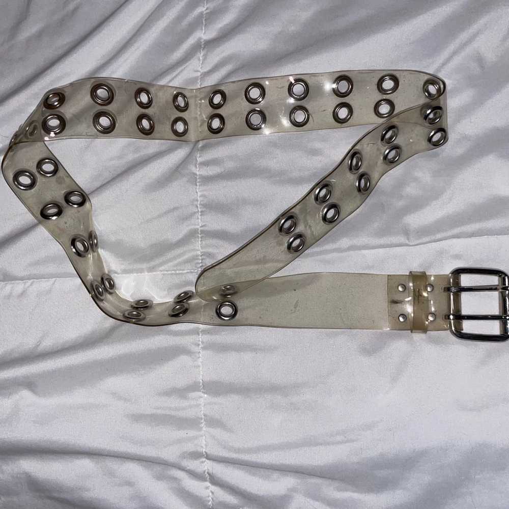 Vintage clear plastic belt - image 1