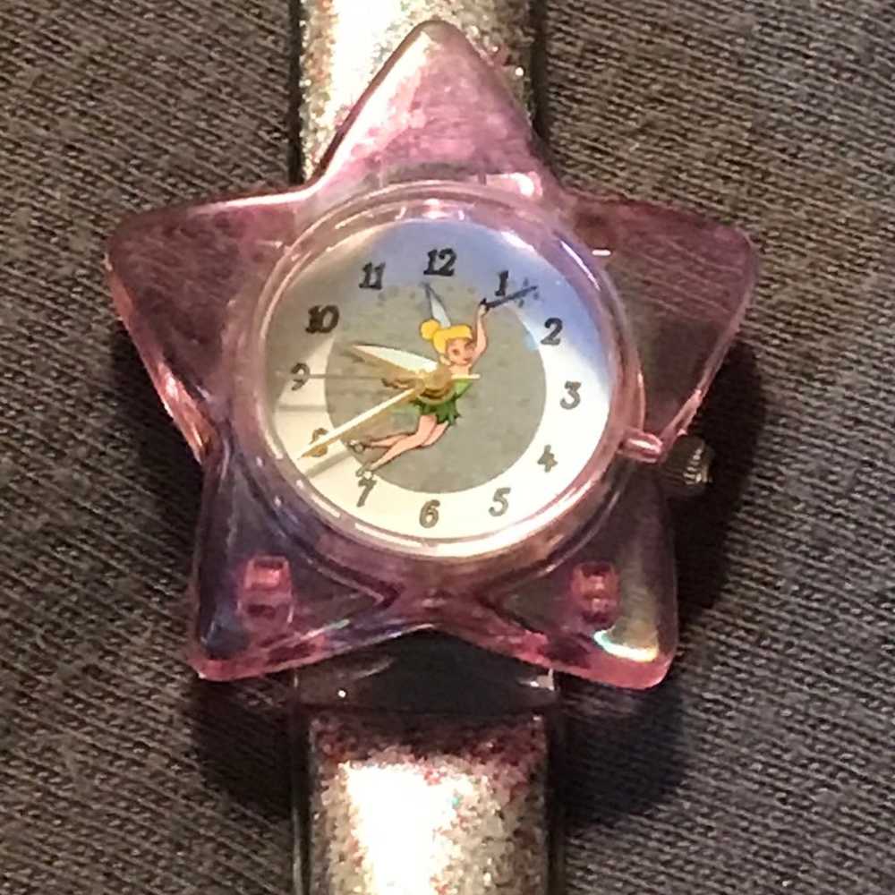 Vintage glitter star Tinkerbell watch 2000 Disney - image 1