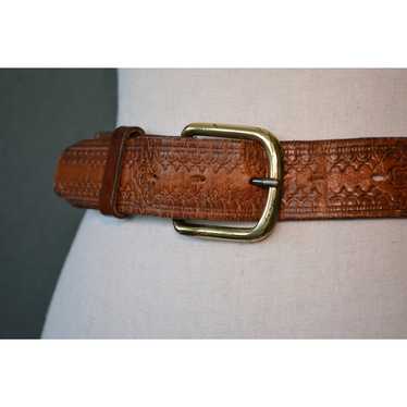 Vintage Floral Leather Belt - Retro Boho Chic Acce