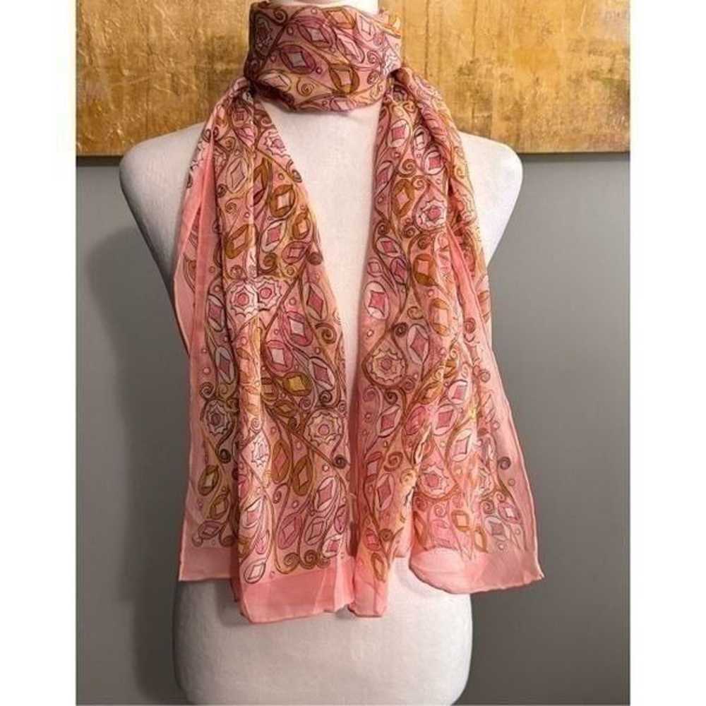 Tanner  Vintage Pink Silk Scarf - image 1