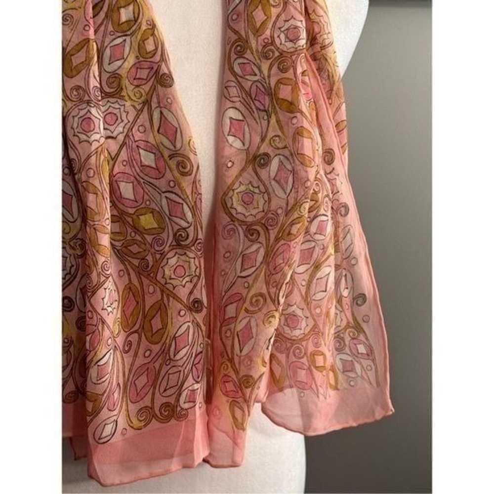 Tanner  Vintage Pink Silk Scarf - image 2