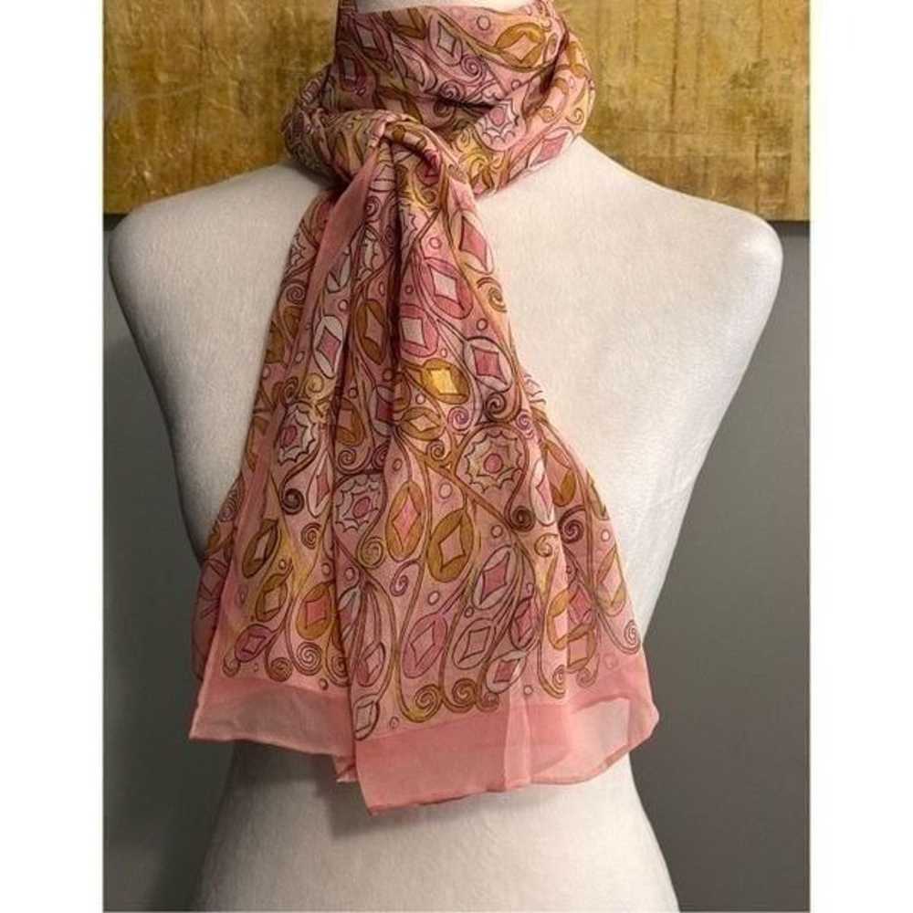 Tanner  Vintage Pink Silk Scarf - image 3