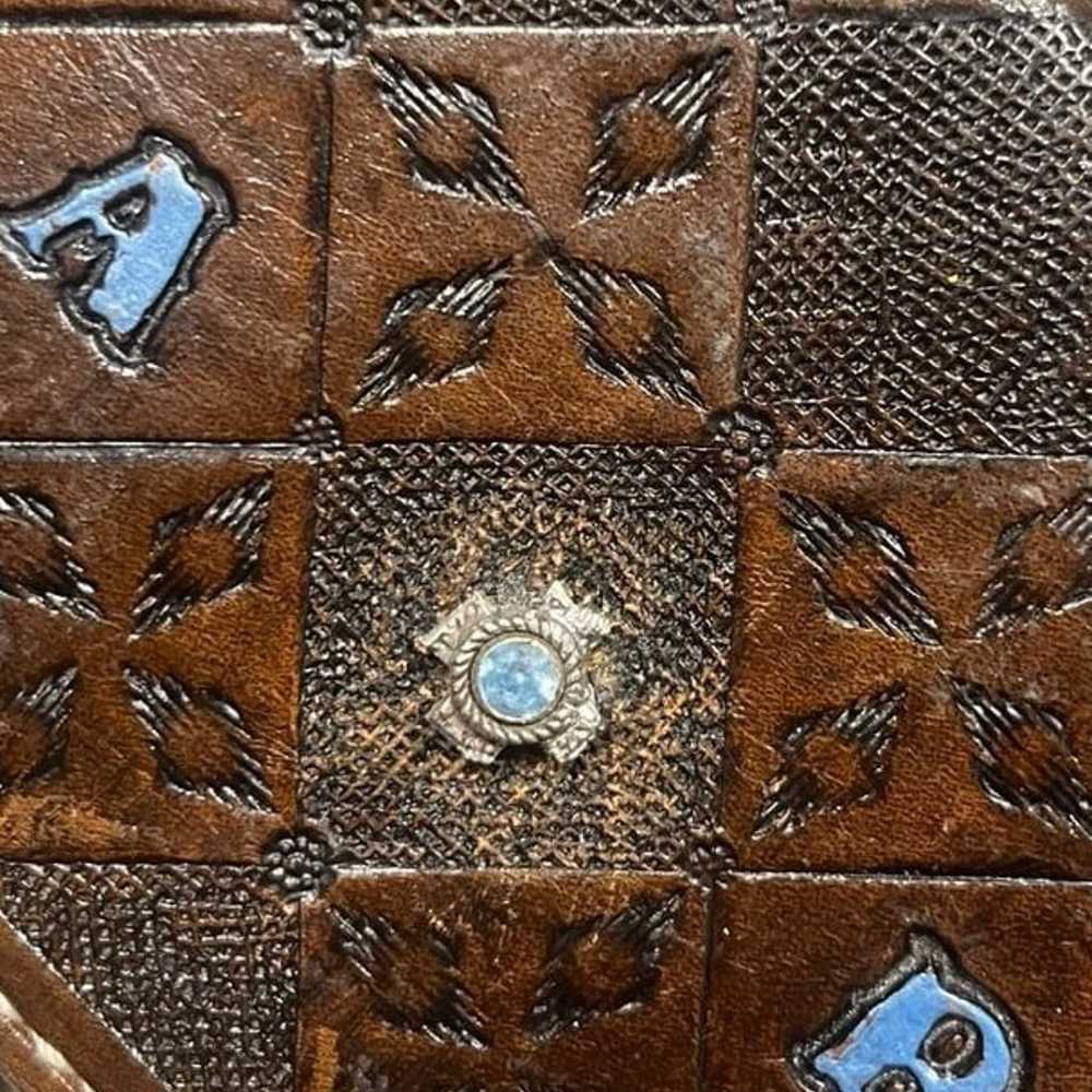 Vintage custom-made brown leather custom-made wel… - image 6