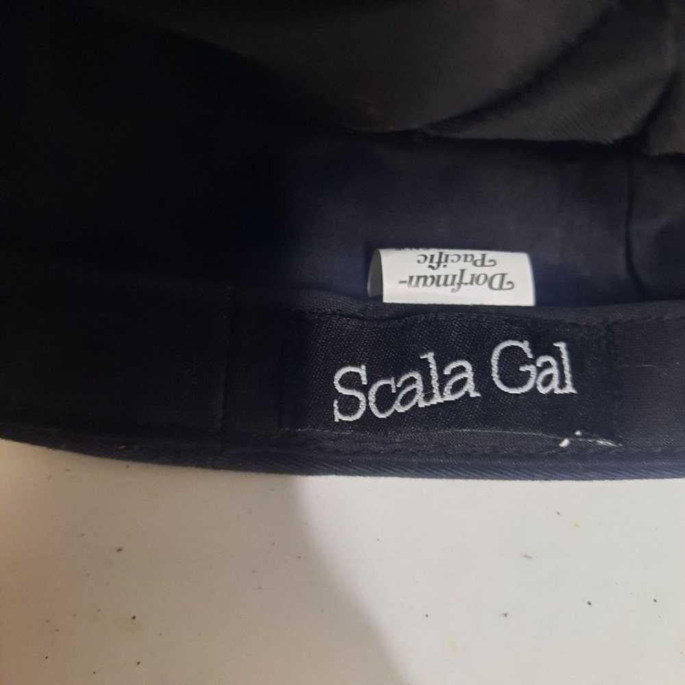 Scala Gal Y2K Newsboy Hat Navy Blue Vintage - image 6