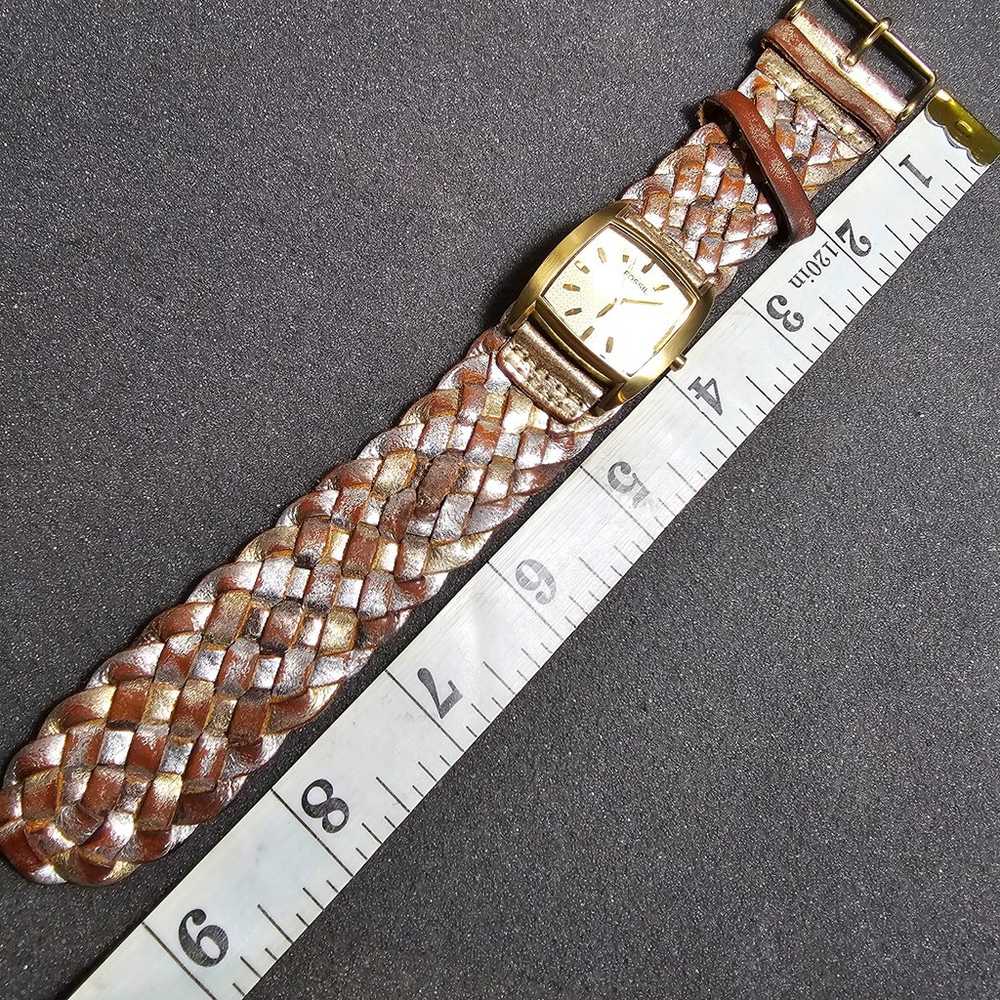 Vintage Fossil Ladies Quartz Watch Gold Tone Date… - image 9