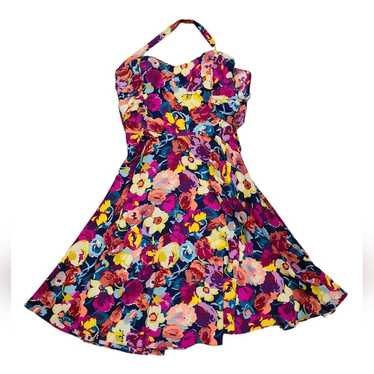 RARE Vintage BETSEY JOHNSON Silk Floral Y2K Dress,