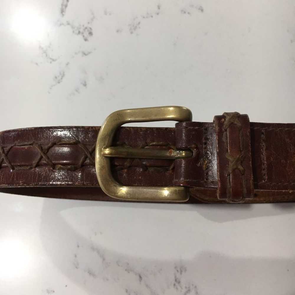 Vintage Cole HAAN Leather Belt 32/80 - image 10