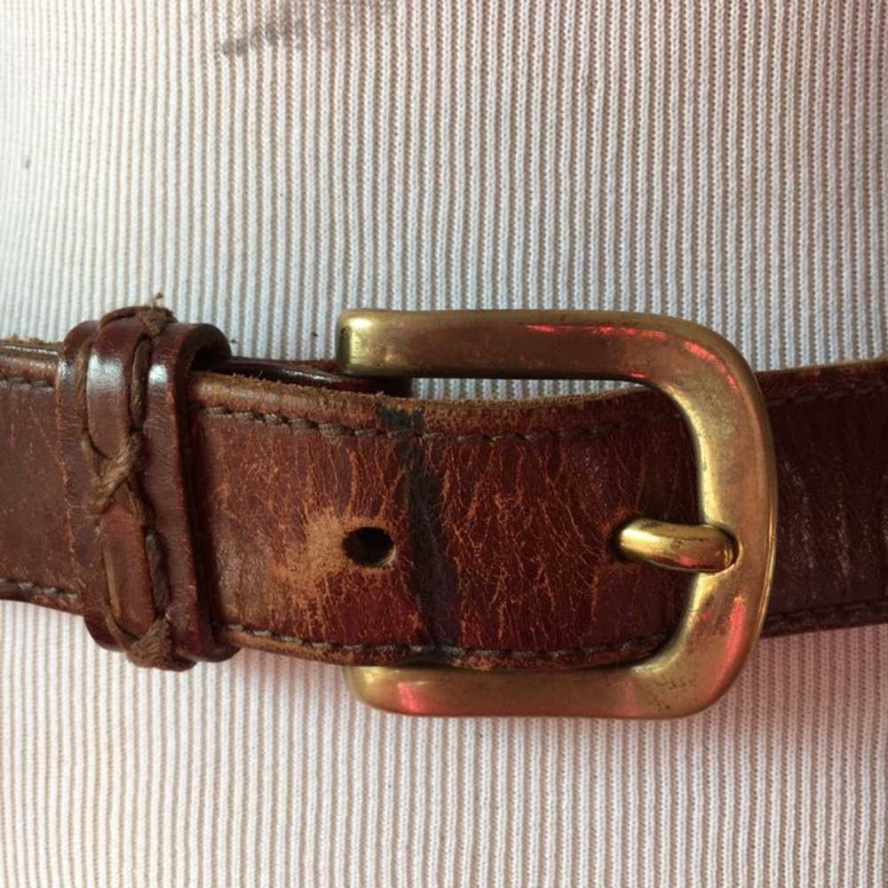 Vintage Cole HAAN Leather Belt 32/80 - image 3