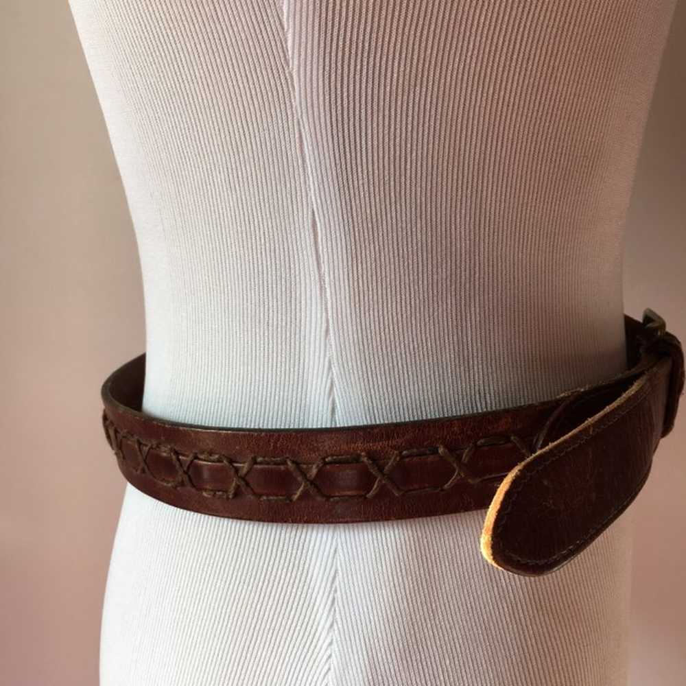 Vintage Cole HAAN Leather Belt 32/80 - image 4