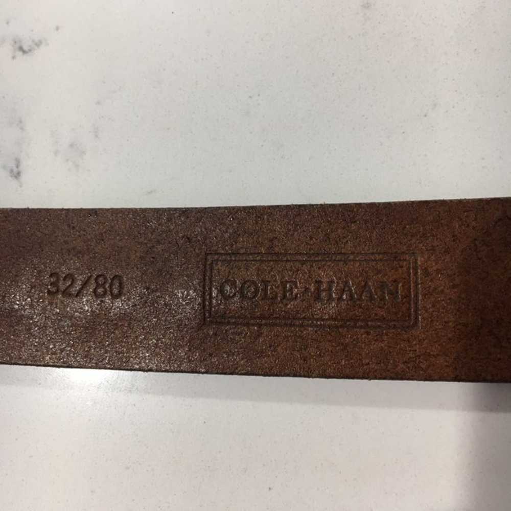 Vintage Cole HAAN Leather Belt 32/80 - image 7