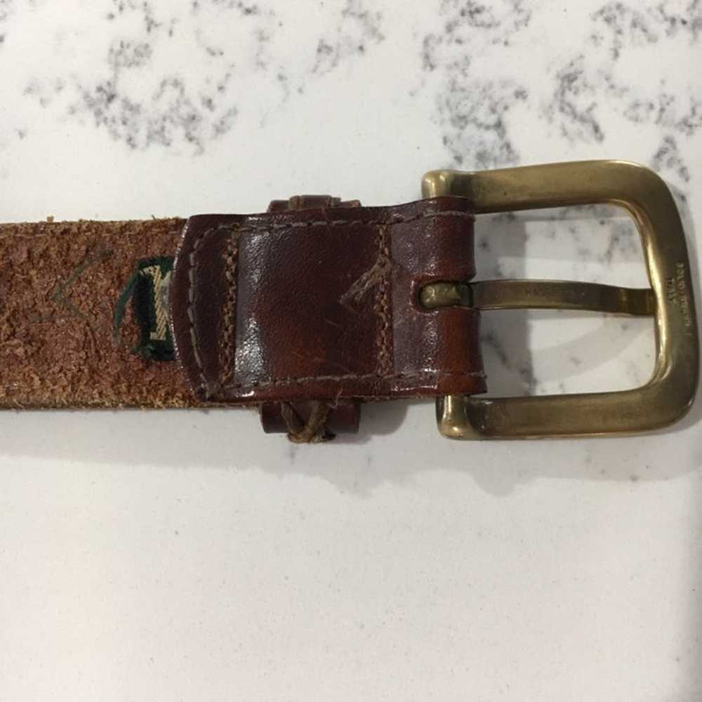 Vintage Cole HAAN Leather Belt 32/80 - image 8