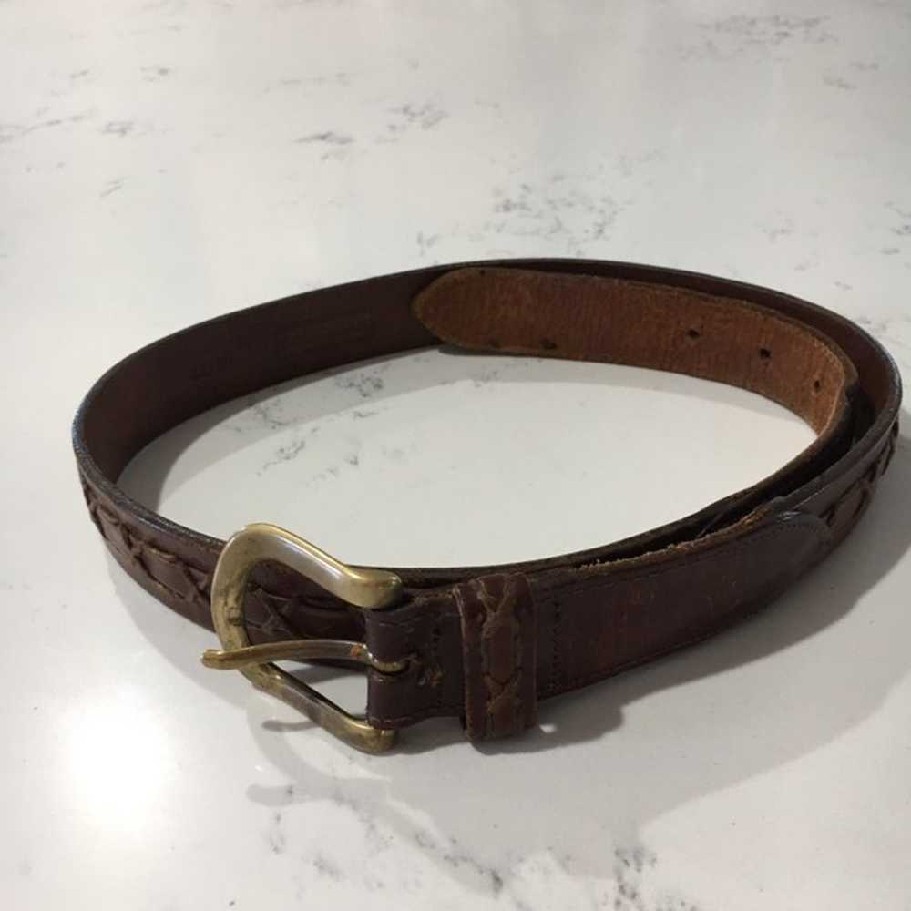 Vintage Cole HAAN Leather Belt 32/80 - image 9