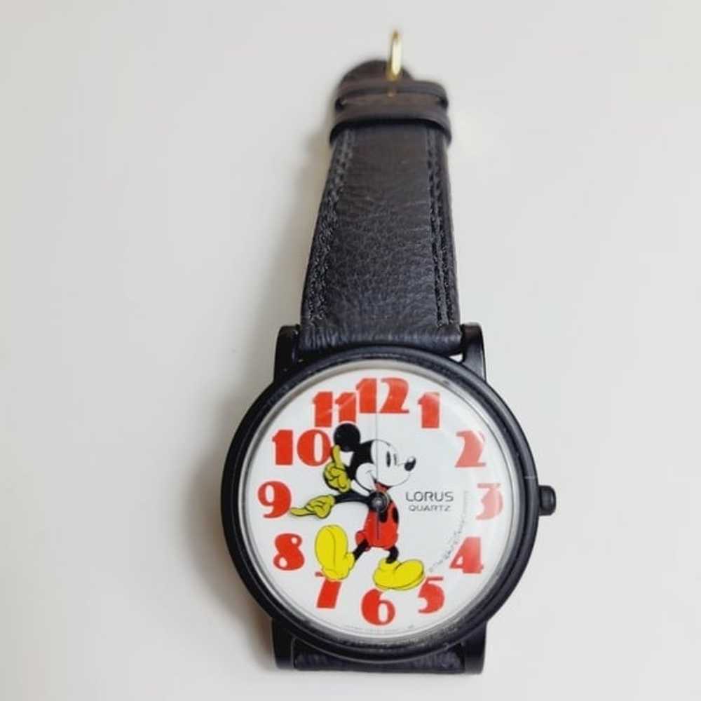 Vintage Lorus Mickey Mouse Wrist Watch with Plast… - image 1