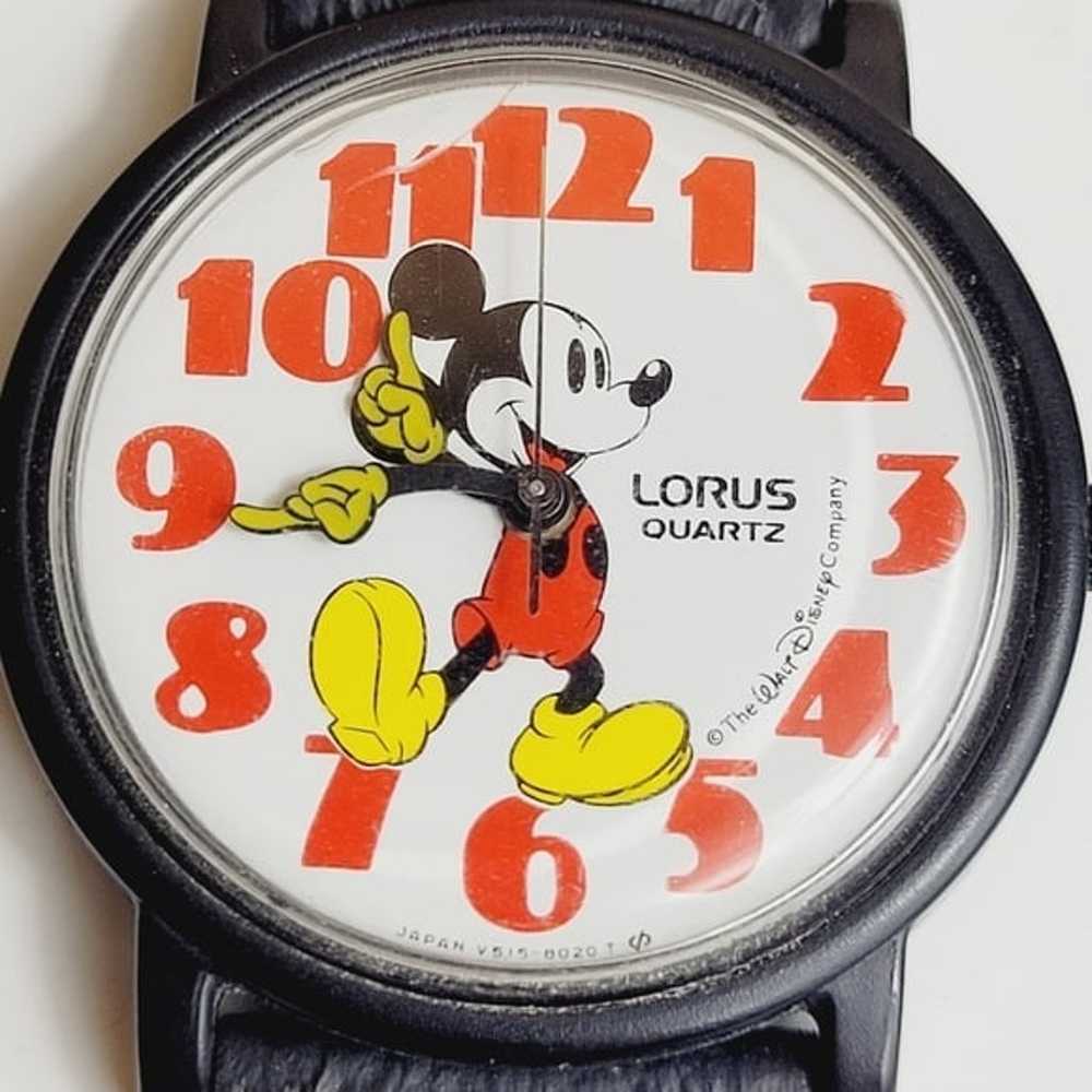 Vintage Lorus Mickey Mouse Wrist Watch with Plast… - image 2